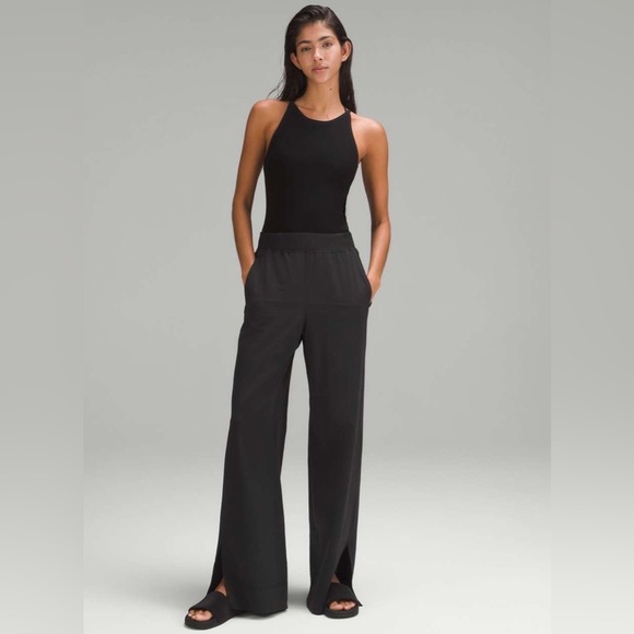 Lululemon Stretch Woven Wide-Leg High-Rise Pant - Black - Size Large - Picture 5 of 6